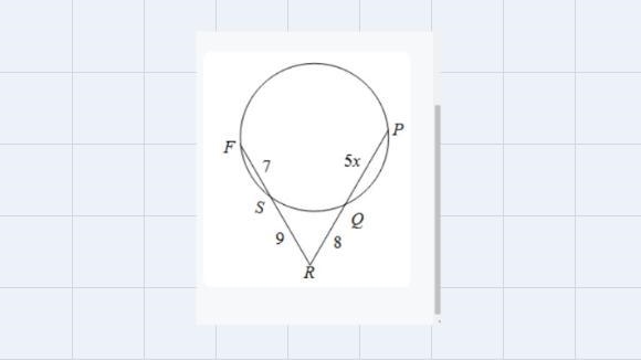 Find the measure of PR¯¯¯¯¯¯¯¯.secant-tangent 19A. 25B. 18C. 22D. 19-example-1