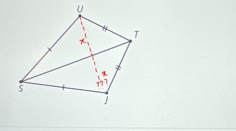 So basically I have to reflect triangle STU across line ST and I need to find a valid-example-1