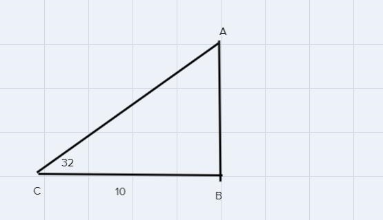 Raj's shadow is 10 feet long when the angle of elevation of the sun is 32º.-example-1