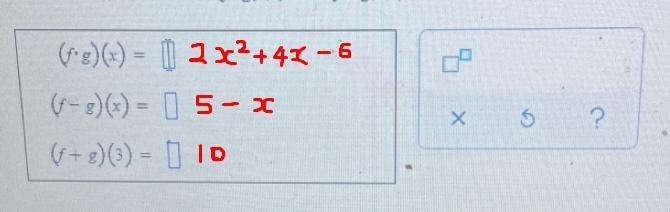 Suppose that the functions and g are defined for all real numbers x as follows. f-example-1