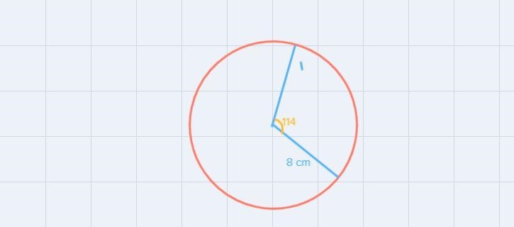 Find the shaded area of the circle. 114 8 cm 7.-example-1