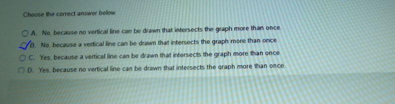 DETERMINE WHETHER THE GRAPH SHOWN TO THE RIGHT REPRESENT A FUNTION-example-2