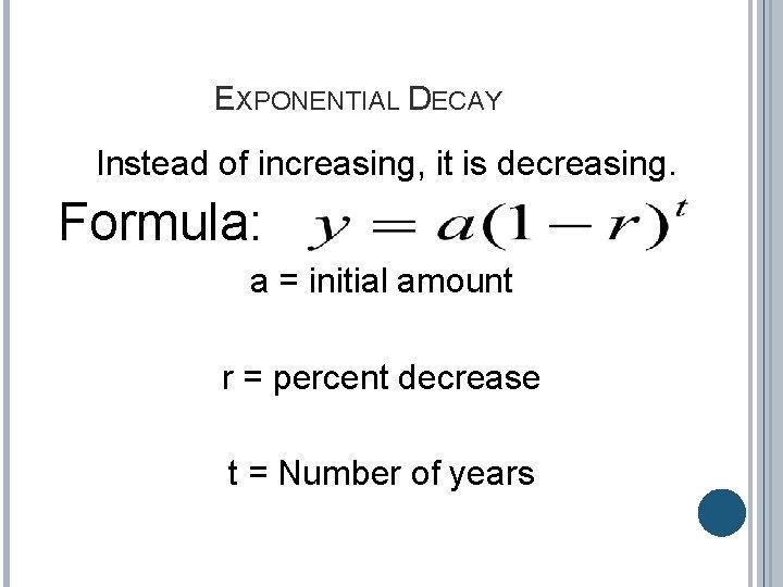 Roberto notices that his hair is decreasing exponentially at a rate of 60% per year-example-1