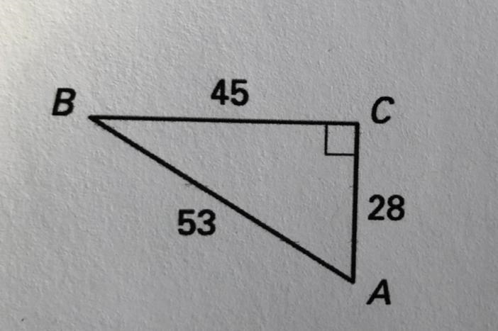 Write a trig equation to be used to find the measure of angle A?-example-1