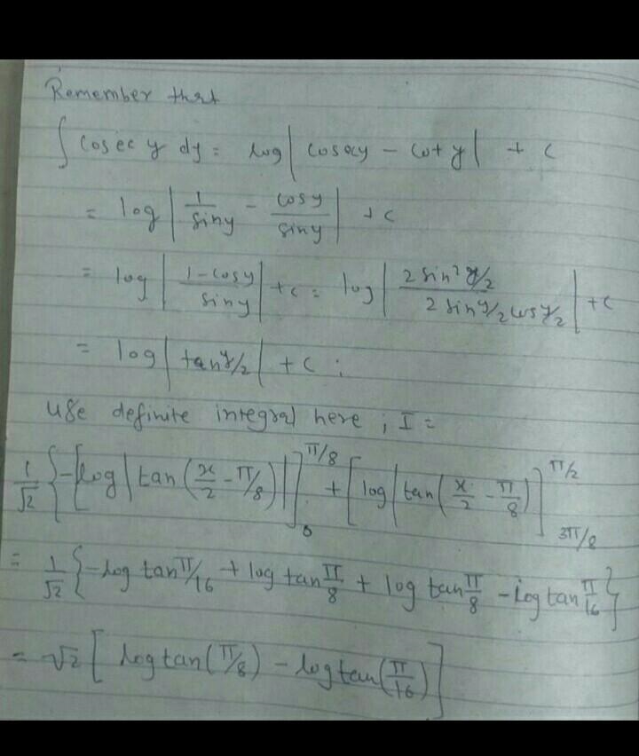 \footnotesize \displaystyle \bold {\int_{[0, (\pi)/(8) ] \cup[ (3 \pi)/(8), (\pi)/(2)]} \: (dx-example-2