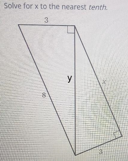 Solve for x to the nearest tenth.​-example-1