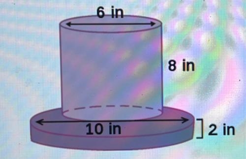 Find the volume of this object.Use 3 for T.Volume of a CylinderV=Tir2h6 in8 in10 in-example-1