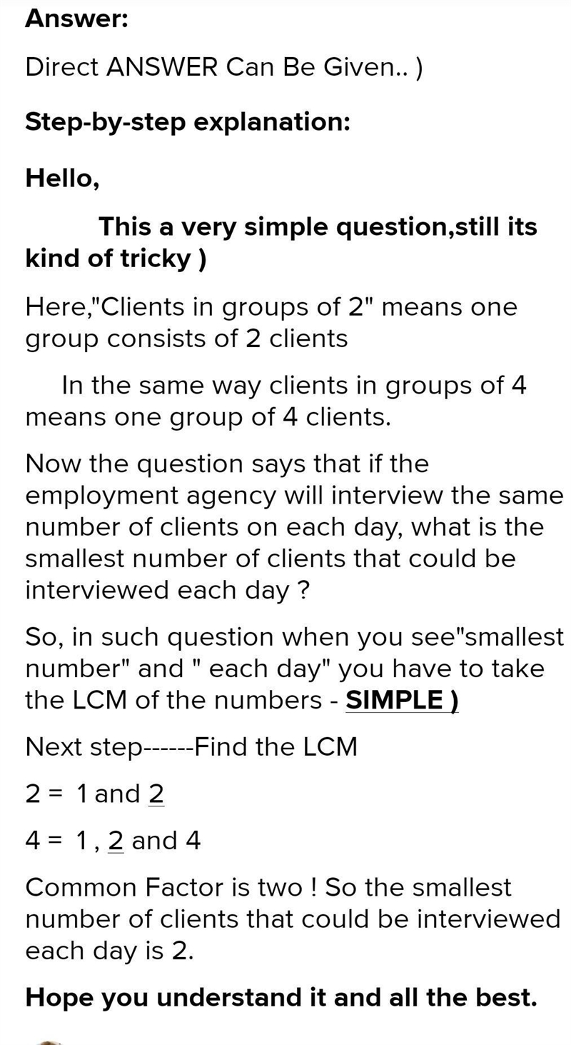 3. Over the next two days, Job.net Employment Agency is interviewing clients who wish-example-1