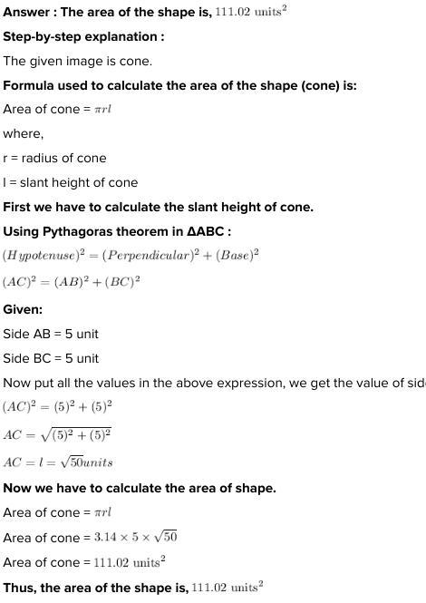 Find the area of the shape. Either enter an exact answer in terms of \piπpi or use-example-1