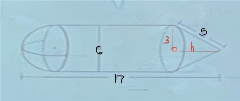 What’s the height of the cylinder? Is it 6? Or do i have to find it with the 17. Is-example-1