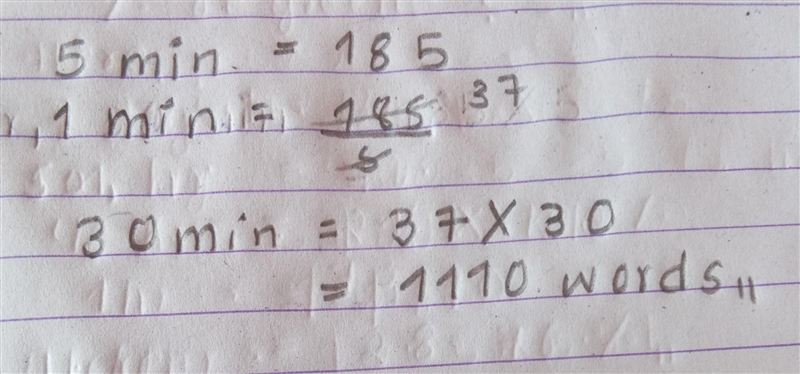 P Pat can type at an average speed of 185 words in 5 minutes. At this rate, how many-example-1