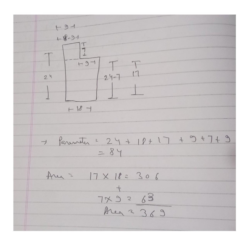 Find the perimeter and area-example-1