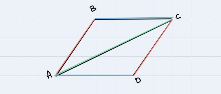 Given: AB ≅CD and BC ≅AD. Prove : AC bisects BD-example-1