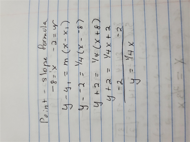 PLEASE HELP!! :,( A given line has a slope of, m= 1/4. which equation represents a-example-1