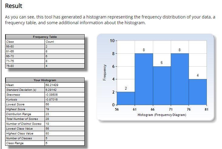 The heights are below:67, 63, 69, 72, 77, 74, 62, 73, 64, 71, 78, 67, 61, 74, 79, 57, 66, 63, 62, 71 ,73, 68, 64, 67, 56, 76, 62, 74.Create-example-1