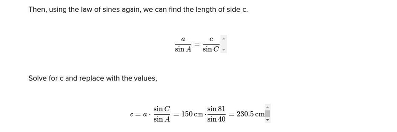 Can help me for this question with diagram?Find side c and angles B and C-example-2