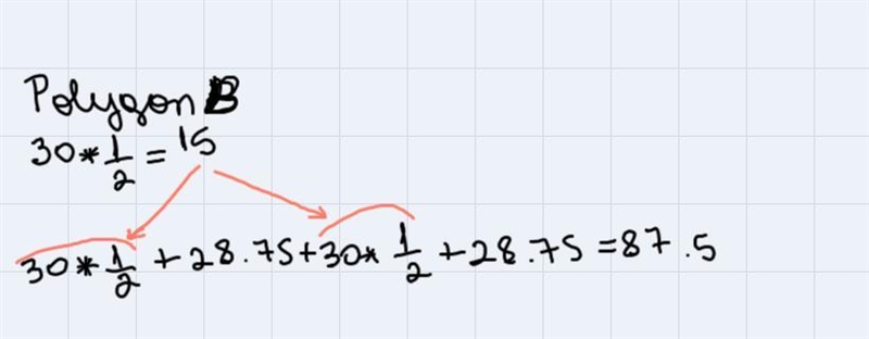 Mrs. Sampson drew two polygons on the whiteboard as shown below.polygon A. 16.6cm-example-2