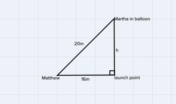 Martha is in a hot air balloon that has risen straight up from the launch point. Matthew-example-1