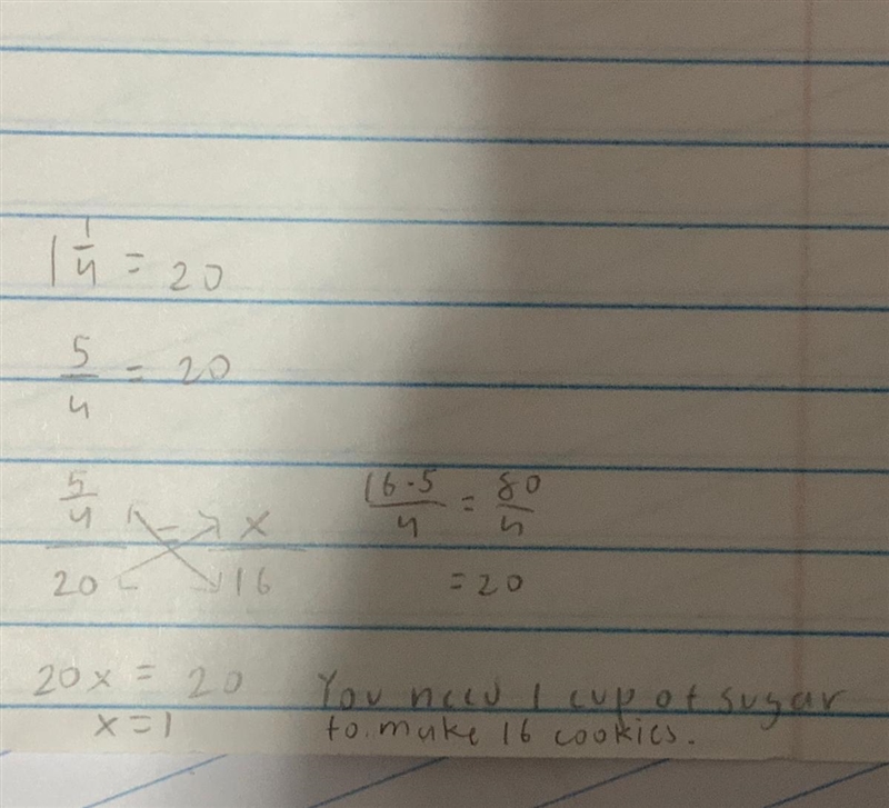 You need 1 1/4 cups of sugar to make 20 cookies. How many cups of sugar will you need-example-1