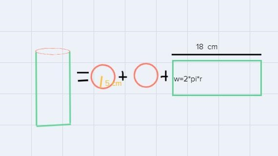 POS The radius of a cylindrical box of oatmeal is 5 centimeters. The height of the-example-1