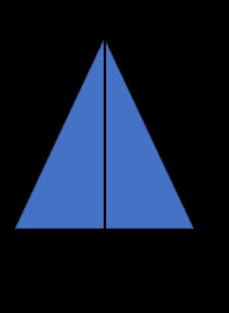 An isosceles triangle has a base measuring 24 meters, and its two congruent sides-example-1