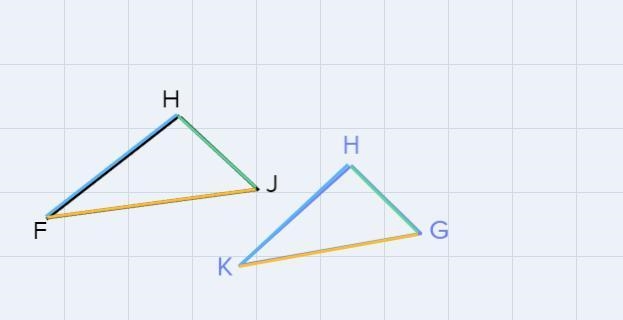 What are the corresponding sides and angles in FHJ and KHG-example-3