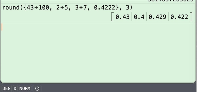 List the value in ascending order 43%,2/5,3/7,0.42 repeating-example-1