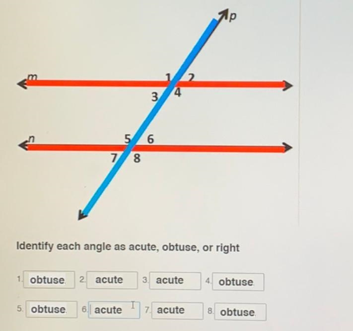 Кр2.345 67 8Identify each angle as acute, obtuse, or right123345678.-example-2