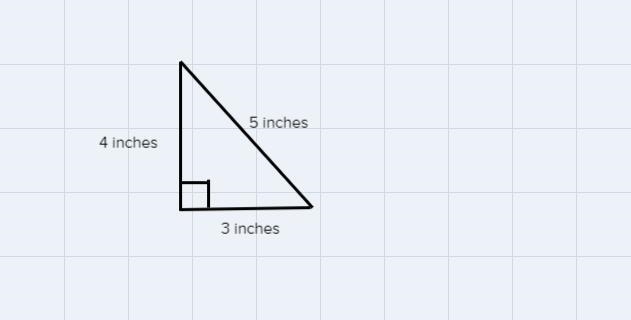 Find the PERIMETER AND the AREA of a right triangle whose sides are 3 inches, 4 inches-example-1