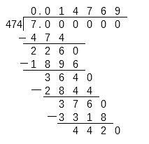 How do you solve 7÷474 with long division?-example-1