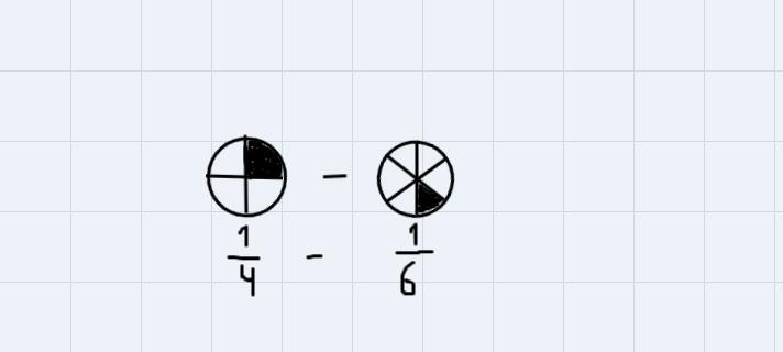 What is 1/4 minus 1/6?-example-1