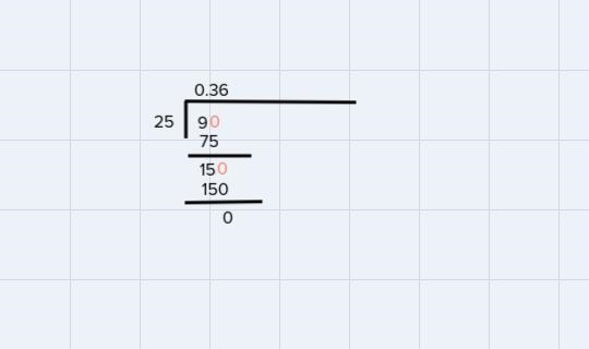 Express 9/25 as a terminating or repeating decimal-example-1