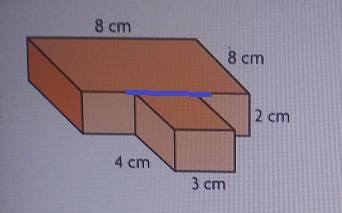 Find the volume of the composed figure. 8 cm 8 cm 2 cm 4 cm 3cm Enter the correct-example-1