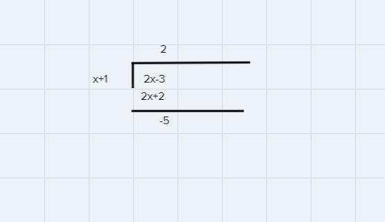 F(x)= 2x-3 under x+1 perform long polynomial divison on the function-example-1