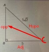 Cos c and the angle c is 5 to the power of 2-example-1