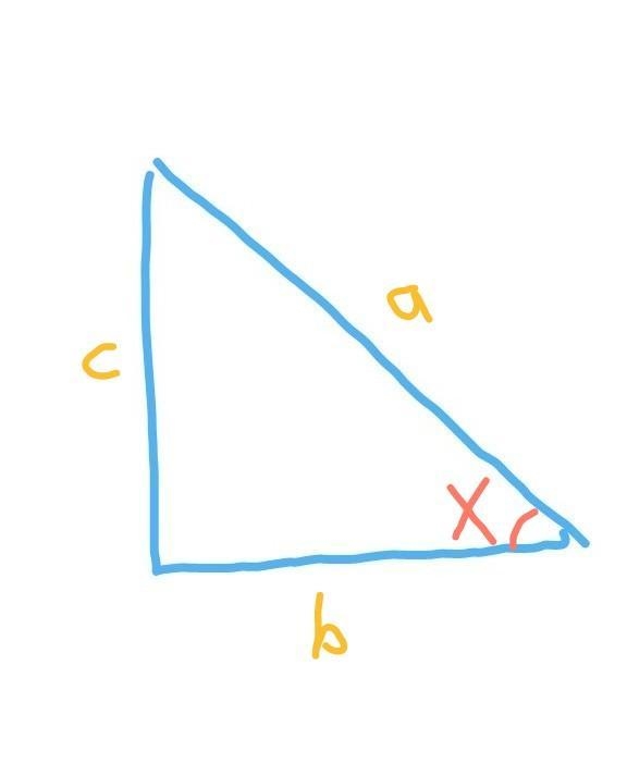 A = 14.9 cm, b = 14.1 cm and C = 5.7 cm for the triangle shown below. X a -- C b- Work-example-1