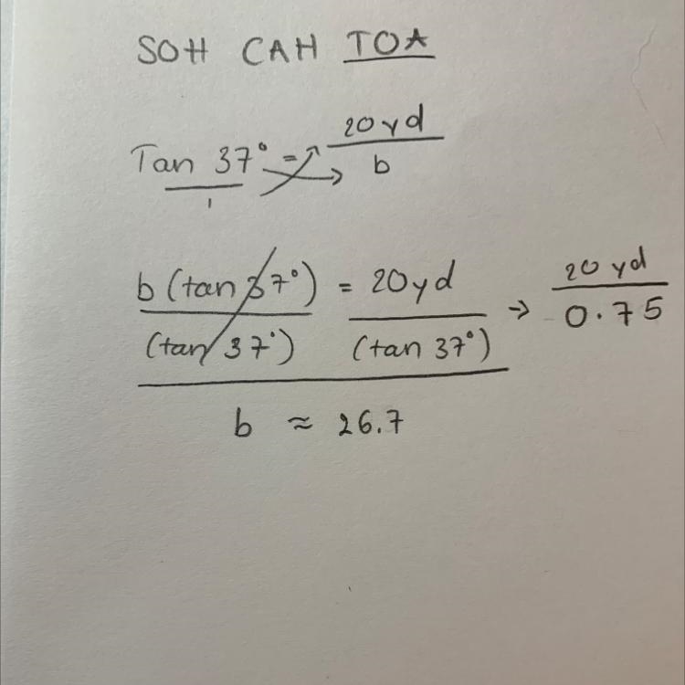 Find the measure of side b. b = _ yd-example-1