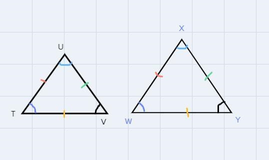 Assume that ATUV = AWXY. Which of the following congruencestatements are correct? Check-example-1