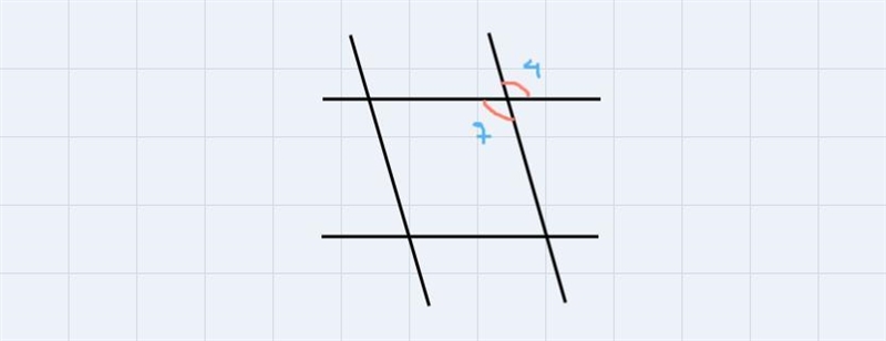 Use the image to determine which pair of lines, if any, are parallel.-example-3