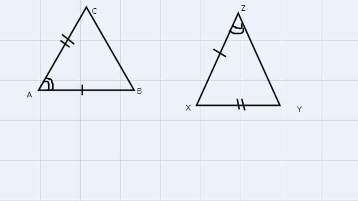 Would you use SSS or SAS to prove △ABC and △ZXY are congruent?Given: AB≅ ZX, ∠A ≅ ∠Z-example-1