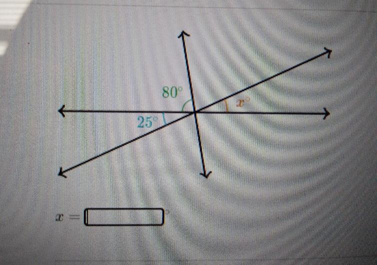 How many degrees is 80 and 24 when Im trying to find missing angle-example-1