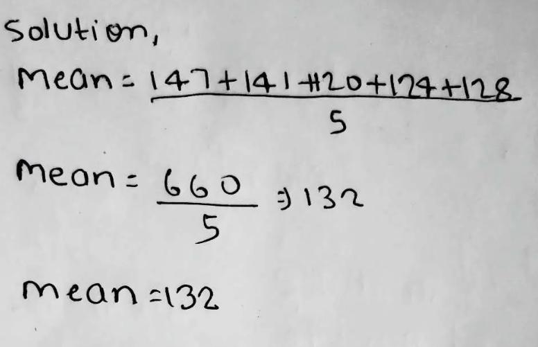 Find the variance of the given data 147, 141, 120, 124, 128 The answers that I already-example-2