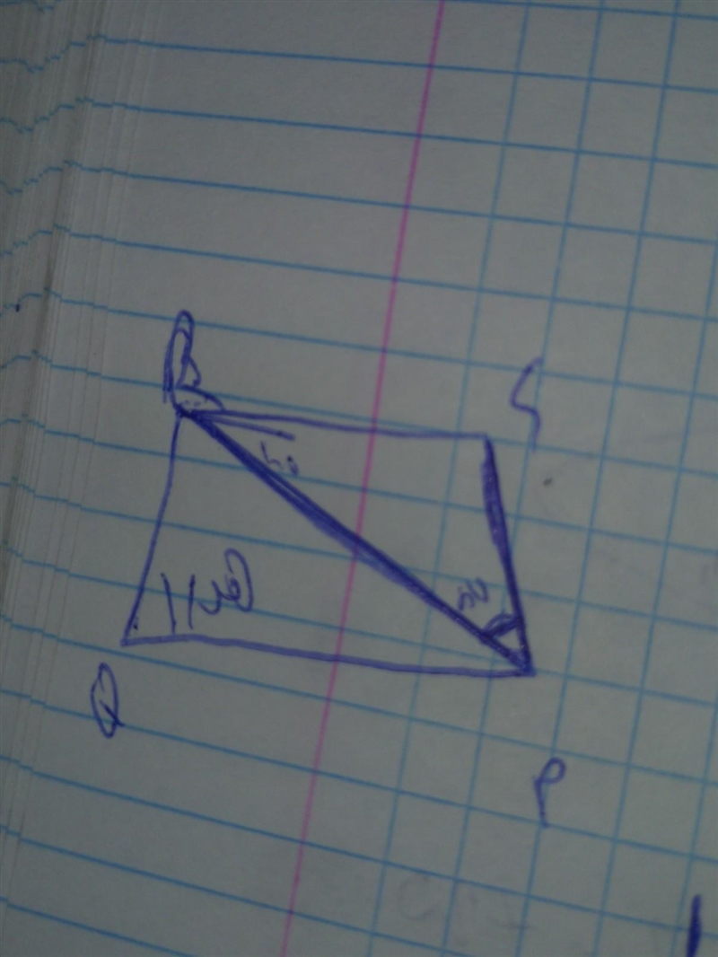 13. Figure QRSP is a rectangle. Q. 100° What is the measure of angle RPS? A. 40 degrees-example-1