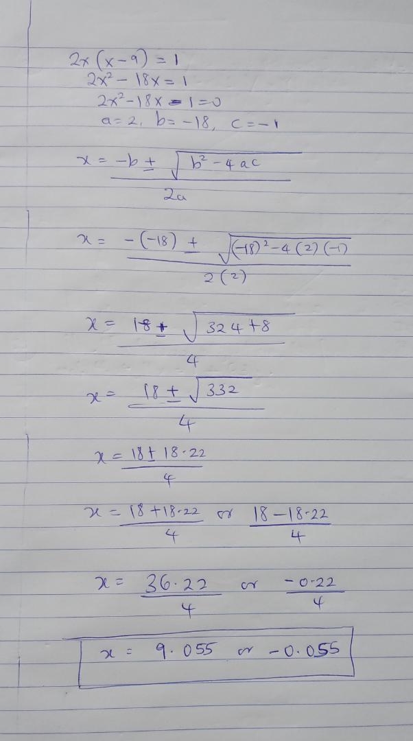 Quadratic Polynomials & EquationsProblem: Solve the equations using the quadratic-example-1