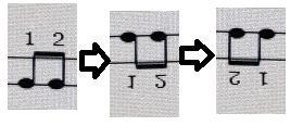 Describe at least two geometric transformations seen on the sheet music image below-example-1