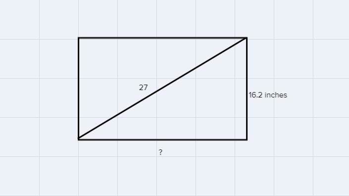 The size of a rectangular TV screen is given by the length of its diagnol. What is-example-1