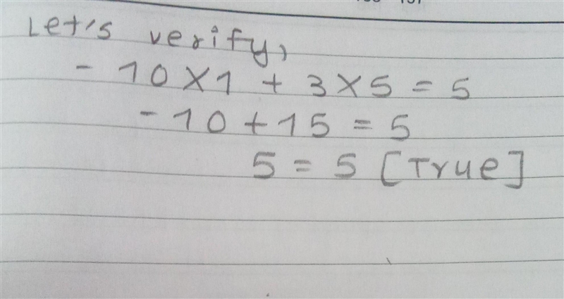 Solve the system of equations. ​ −10x+3y=5 x=y−4 ​-example-2