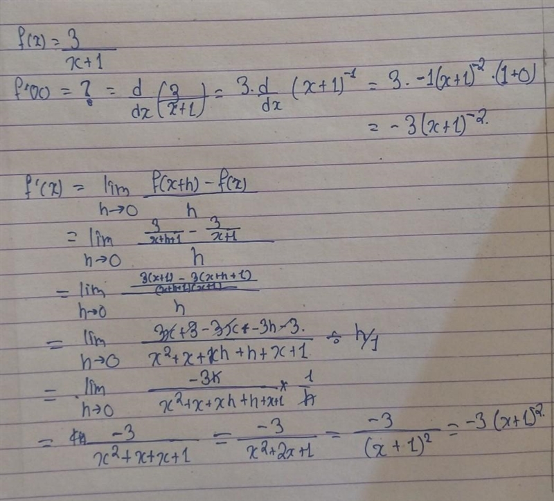 AP Calculus ab question: what is the derivative function, f'(x), using the definition-example-1