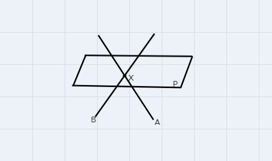 Sketch the figure described. Draw two lines that intersect in a plane at the same-example-1