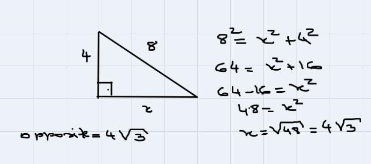 Draw the triangle and find the missing side then find the indicated trigonometric-example-1